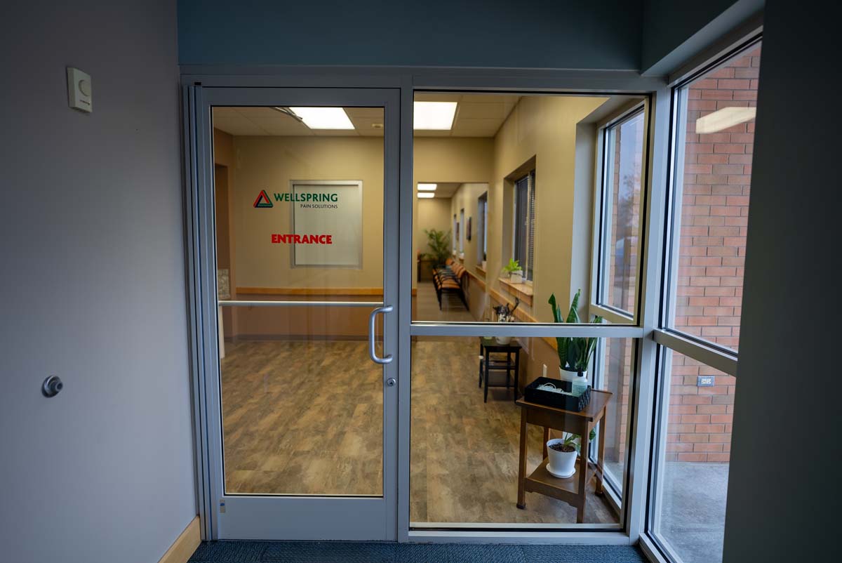 The entrance to Wellspring Pain Solutions, Columbus Indiana location