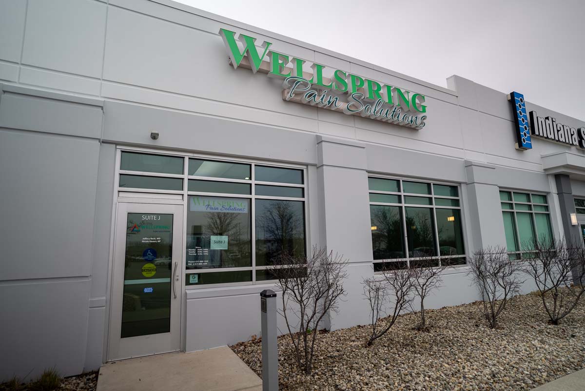 Photo of the outside of Wellspring Pain Solutions, Greenwood, Indiana location
